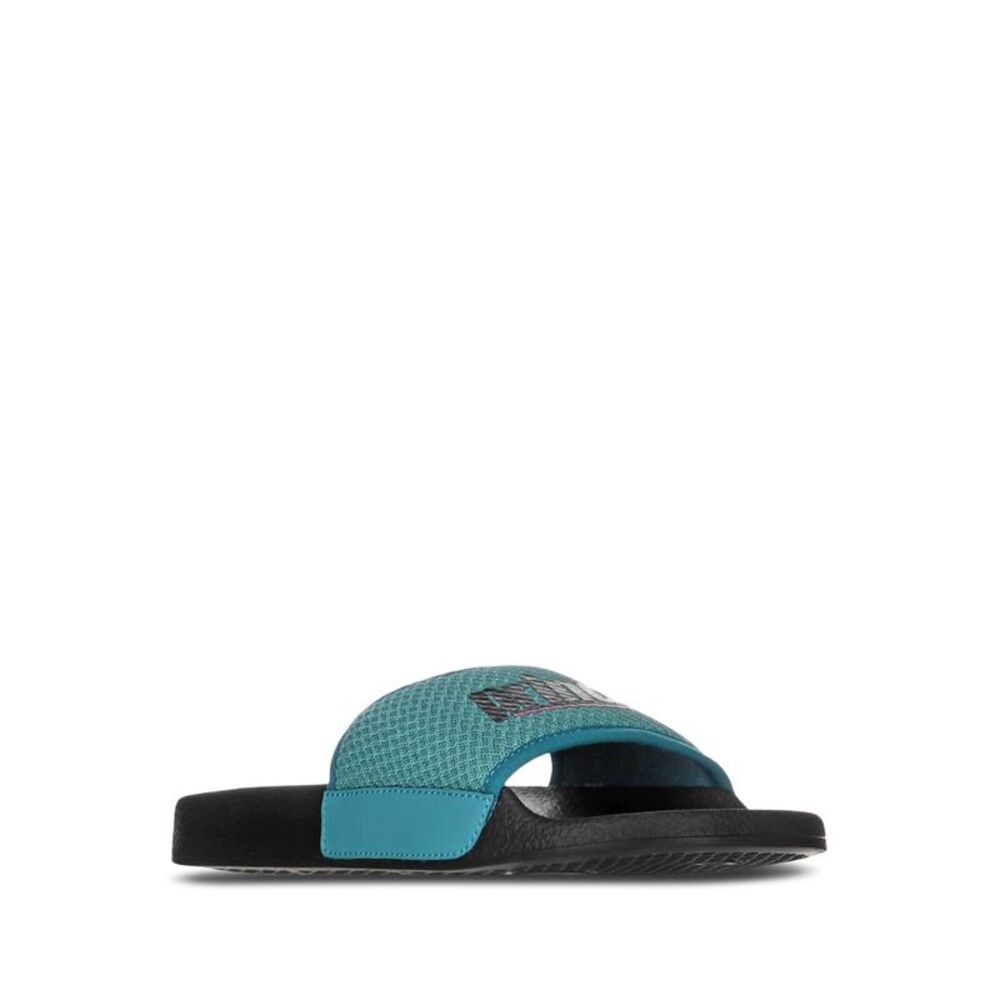 PRINCE Womens Teal Prism Round Toe Platform Slip On Slide Sandals Shoes 8-8.5